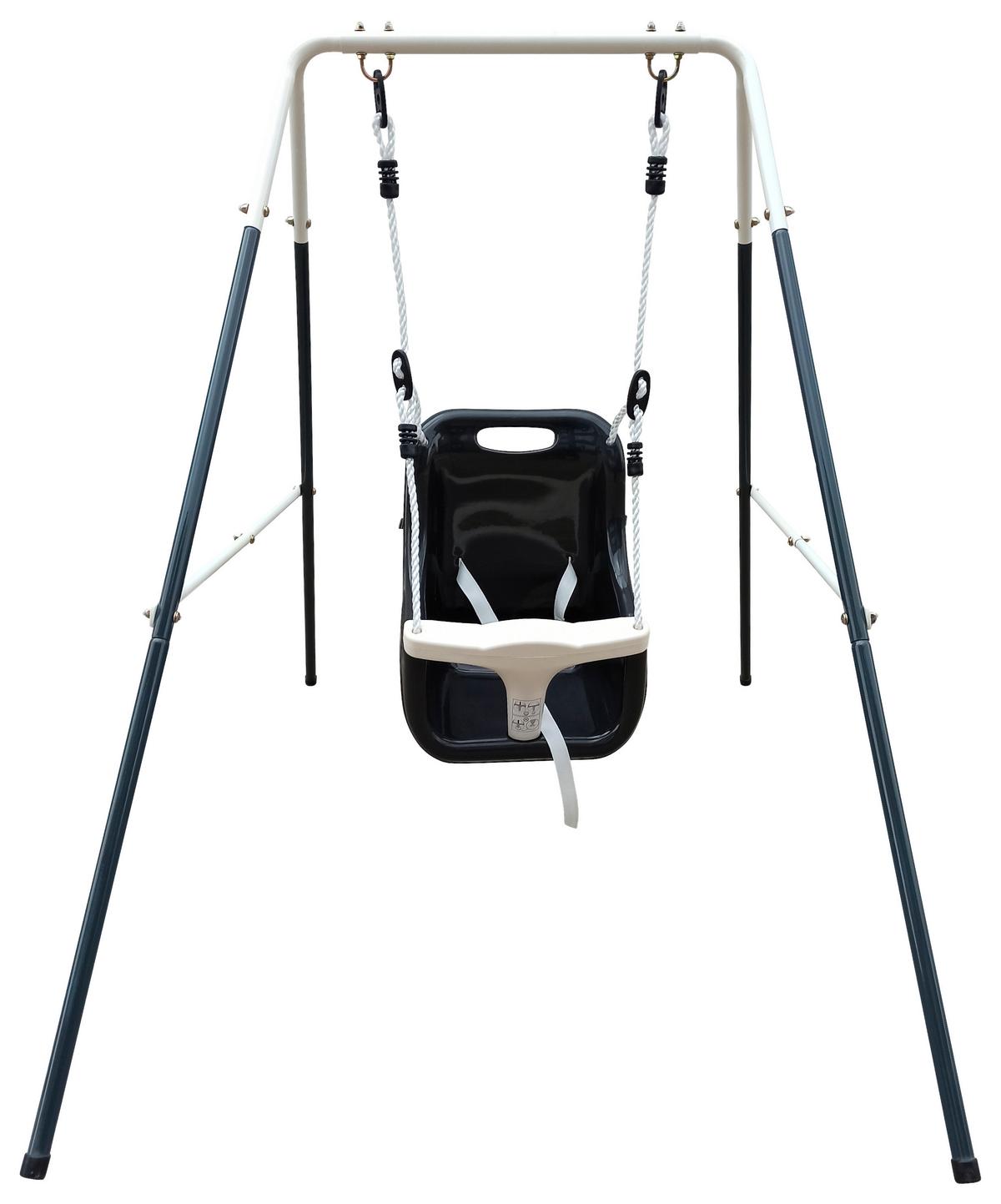 Schaukel A030.243.00 - Anthrazit/Creme, KONVENTIONELL, Kunststoff/Metall (94/118/146cm) - Ambia Garden
