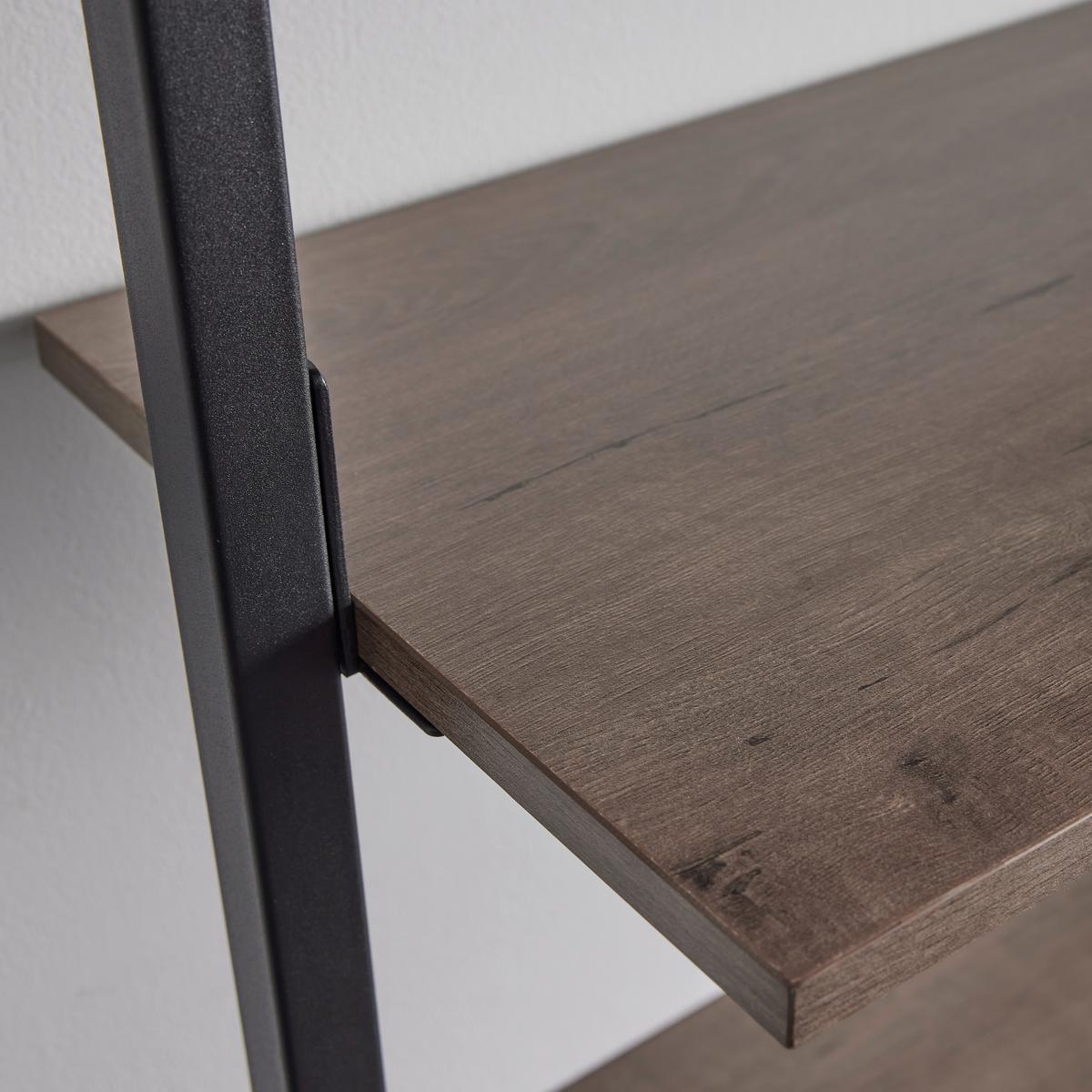 Písací stôl MAJA dekor orech - čierna/farba orecha, Modern, kov (80/50/180cm) - Bessagi Home