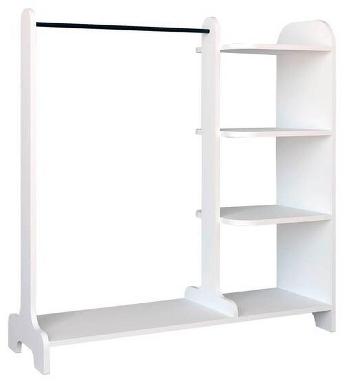 Garderobe Lempu Weiß - Weiß, MODERN, Holzwerkstoff (106/110/35cm) - MID.YOU