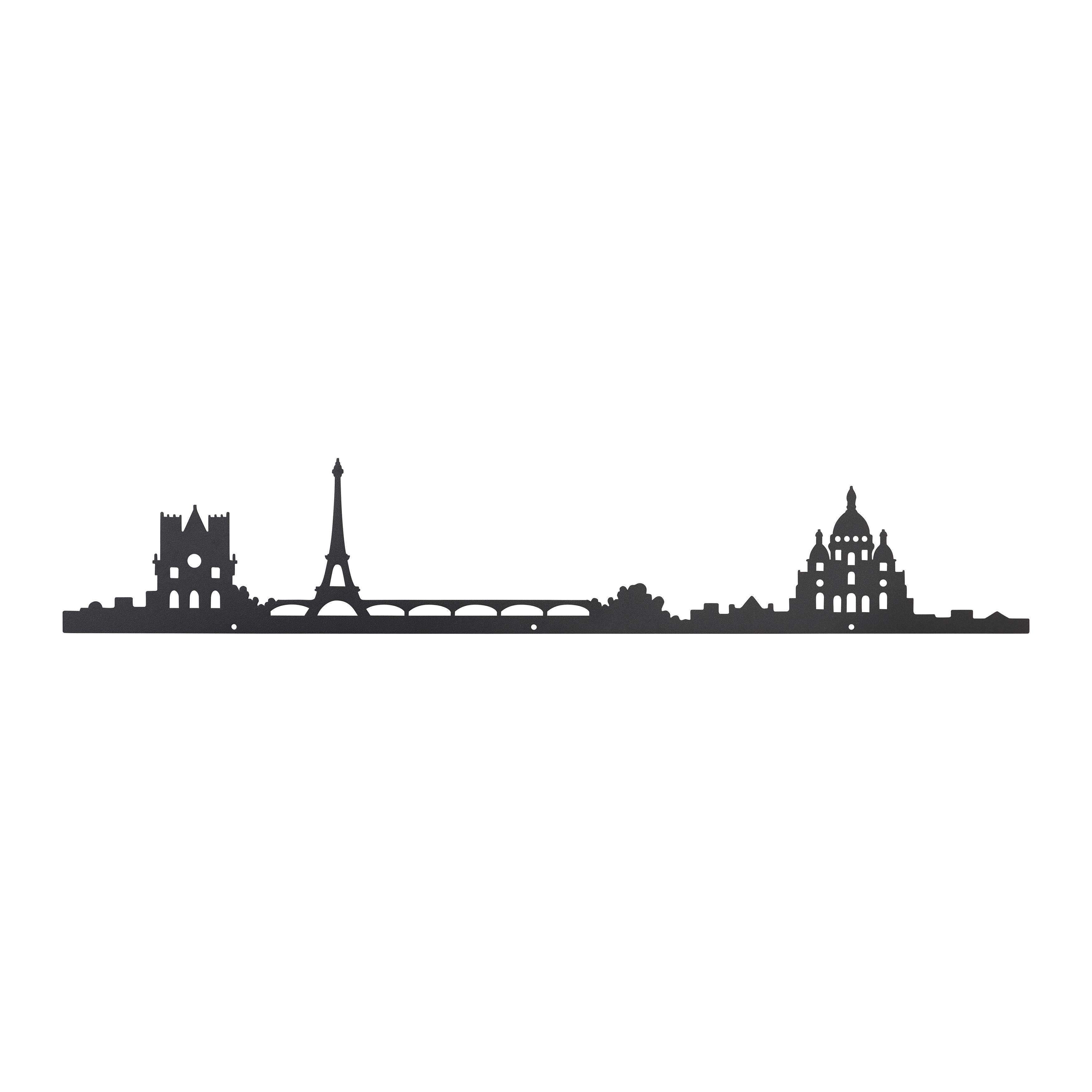 DEKORACE NA ZEĎ SKYLINE - černá, Konvenční, kov (55/10cm) - Modern Living