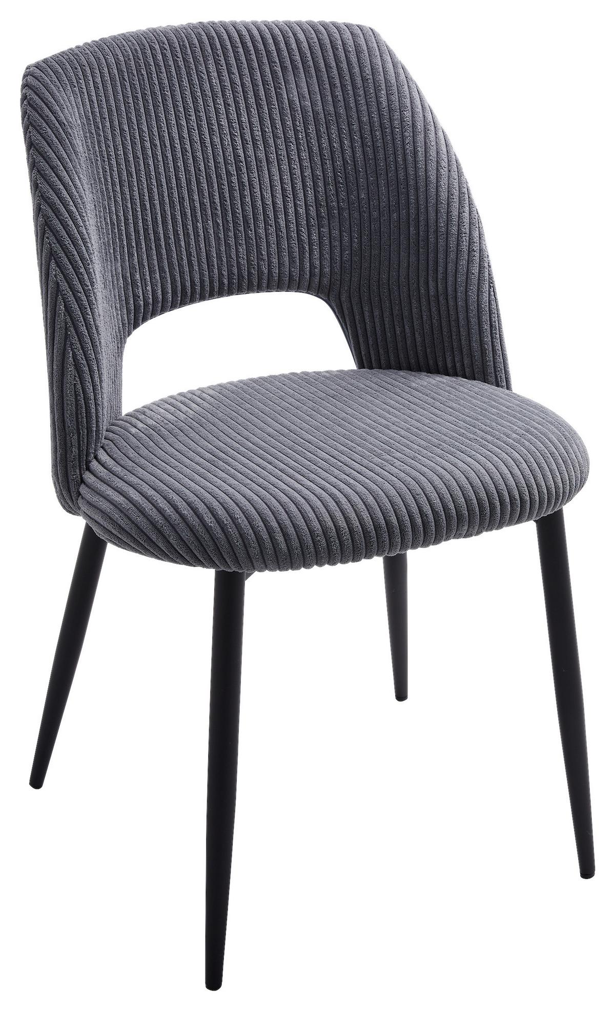 Stolička Zoe sivá - čierna/sivá, Lifestyle, kov/textil (51/82/57cm) - Mömax