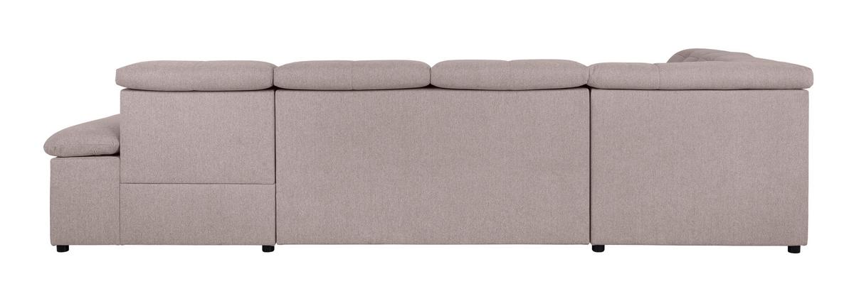 Wohnlandschaft Ramzes Taupe U: 215x328x173 cm - Taupe/Grau, Design, Textil (215/328/173cm) - MID.YOU