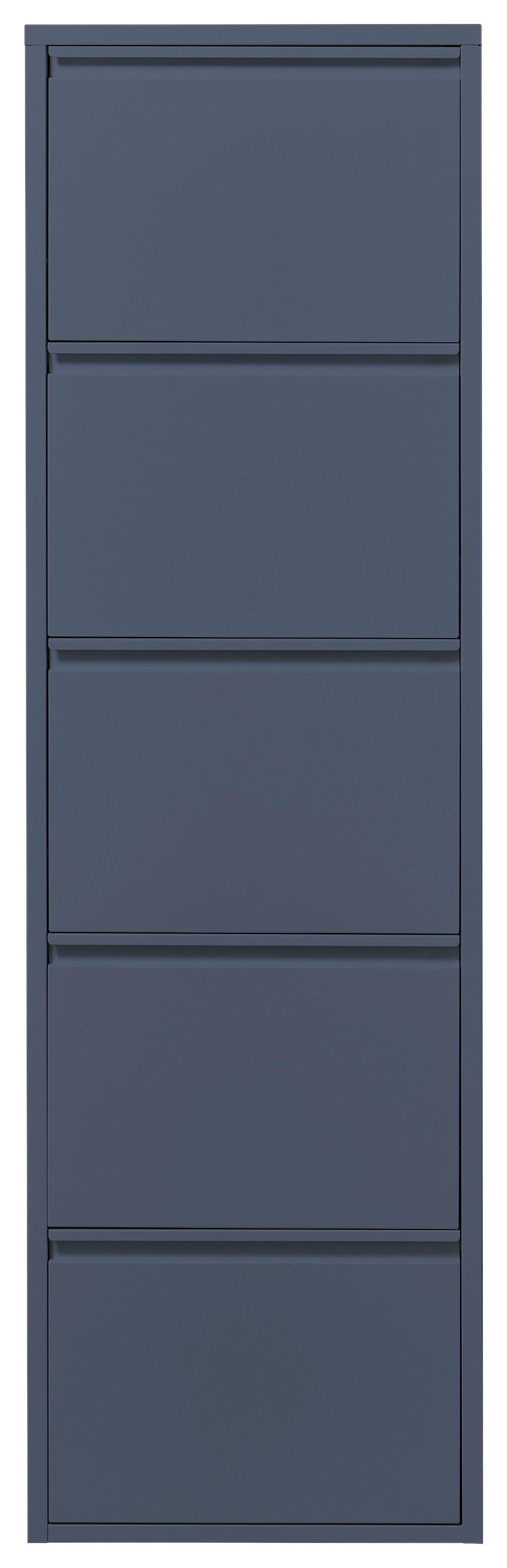 VÝKLOPNÁ SKRINKA NA TOPÁNKY BERT BLAU - modrá, Modern, kov (51/170/16cm) - Boxxx