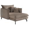 XXL-Sessel Lava Graubraun B: 111 cm - Graubraun/Schwarz, MODERN, Textil (111/101/167cm) - Livetastic