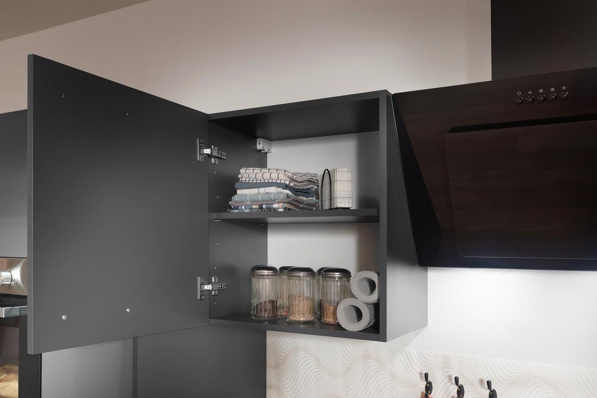 Küchenblock Oliver Grau B: 310 cm - Grau, Design, Holzwerkstoff (310cm) - Respekta