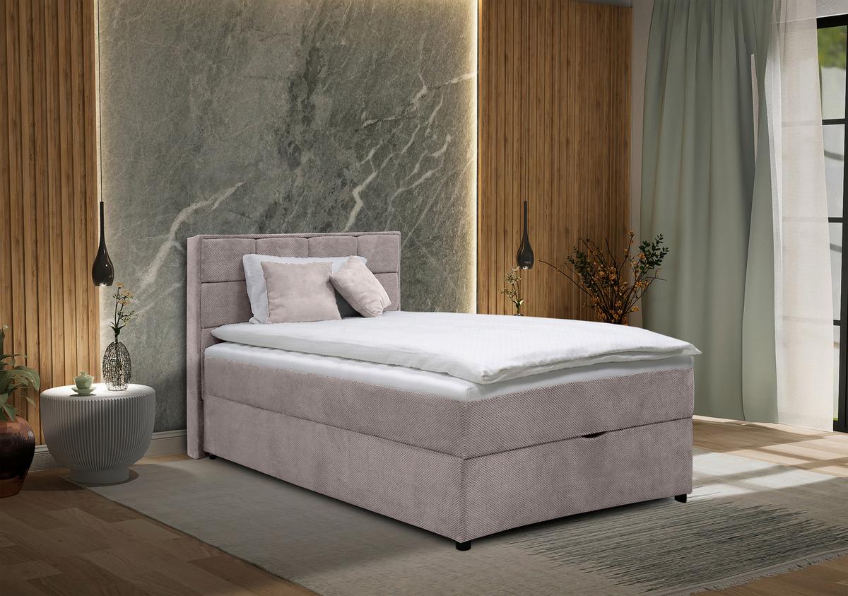 Boxbett Mit Bettkasten Catania 120x200 Cm Taupe - Taupe, MODERN, Holz/Holzwerkstoff (120/200cm) - MID.YOU