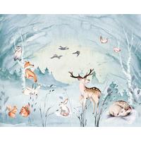Fototapete Animal Sleepover - Multicolor, Trend, Papier (300/280cm)