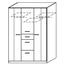 Drehtürenschrank mit Schubladen 136cm Point, Weiß - Weiß/Sonoma Eiche, MODERN, Holzwerkstoff (136/197/54cm) Drehtürenschrank mit Schubladen 136cm Point, Weiß - Weiß/Sonoma Eiche, MODERN, Holzwerkstoff (136/197/54cm)
