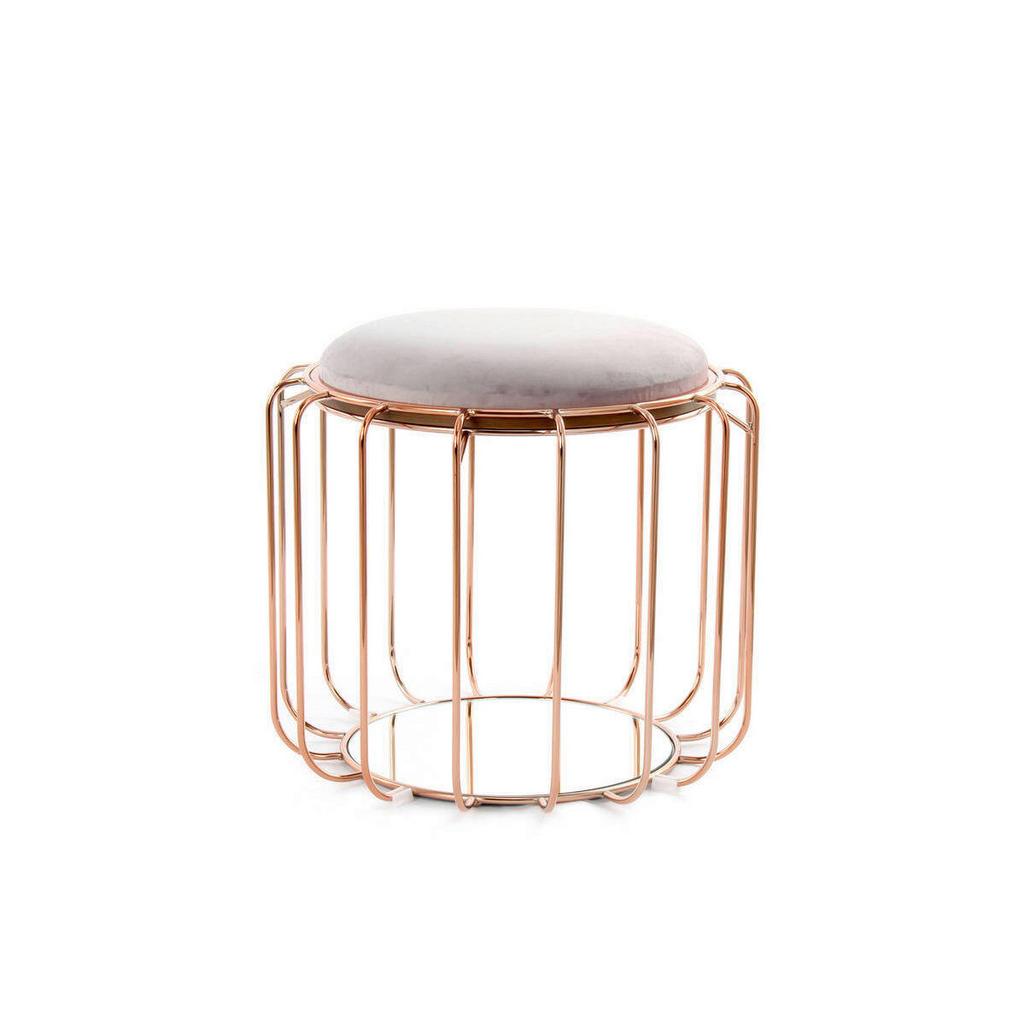 Beistelltisch/Pouf 2 in 1 Comfortable Rosé/Hellviolett