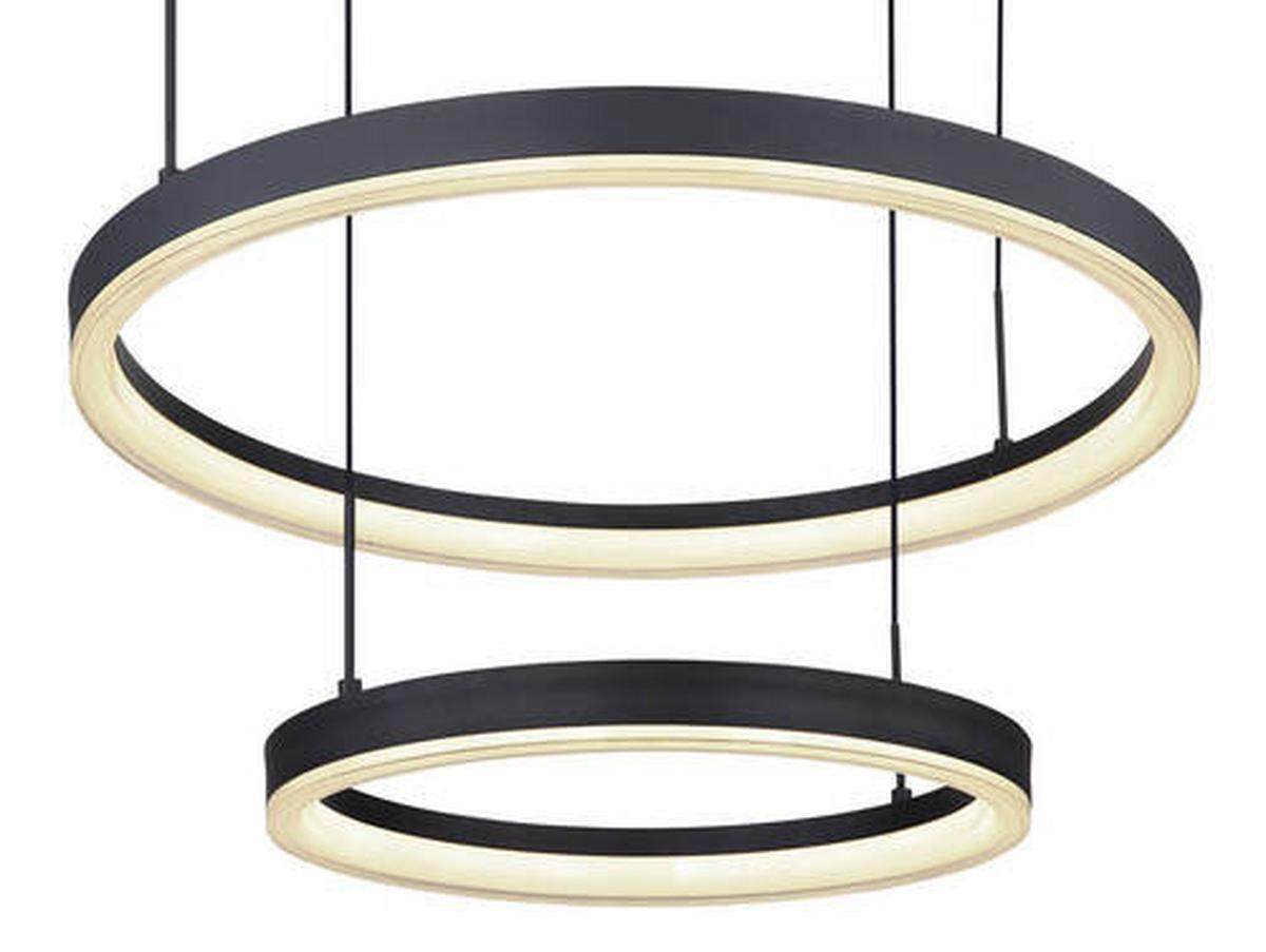 LED-Hängeleuchte 67189h - Goldfarben/Opal, Design, Kunststoff/Metall (66,5/60/150cm) - Globo