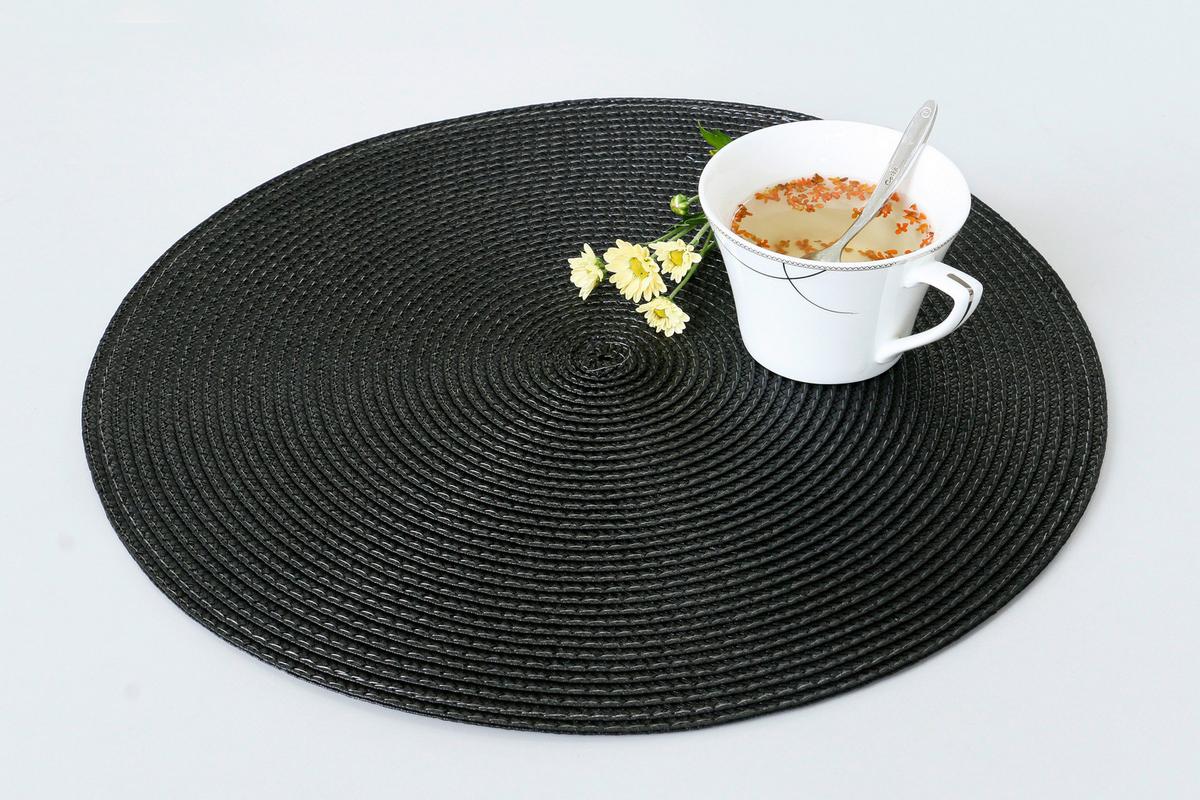 Étkezőalátét Martina - fekete/világoszöld, Konventionell, műanyag - Ondega