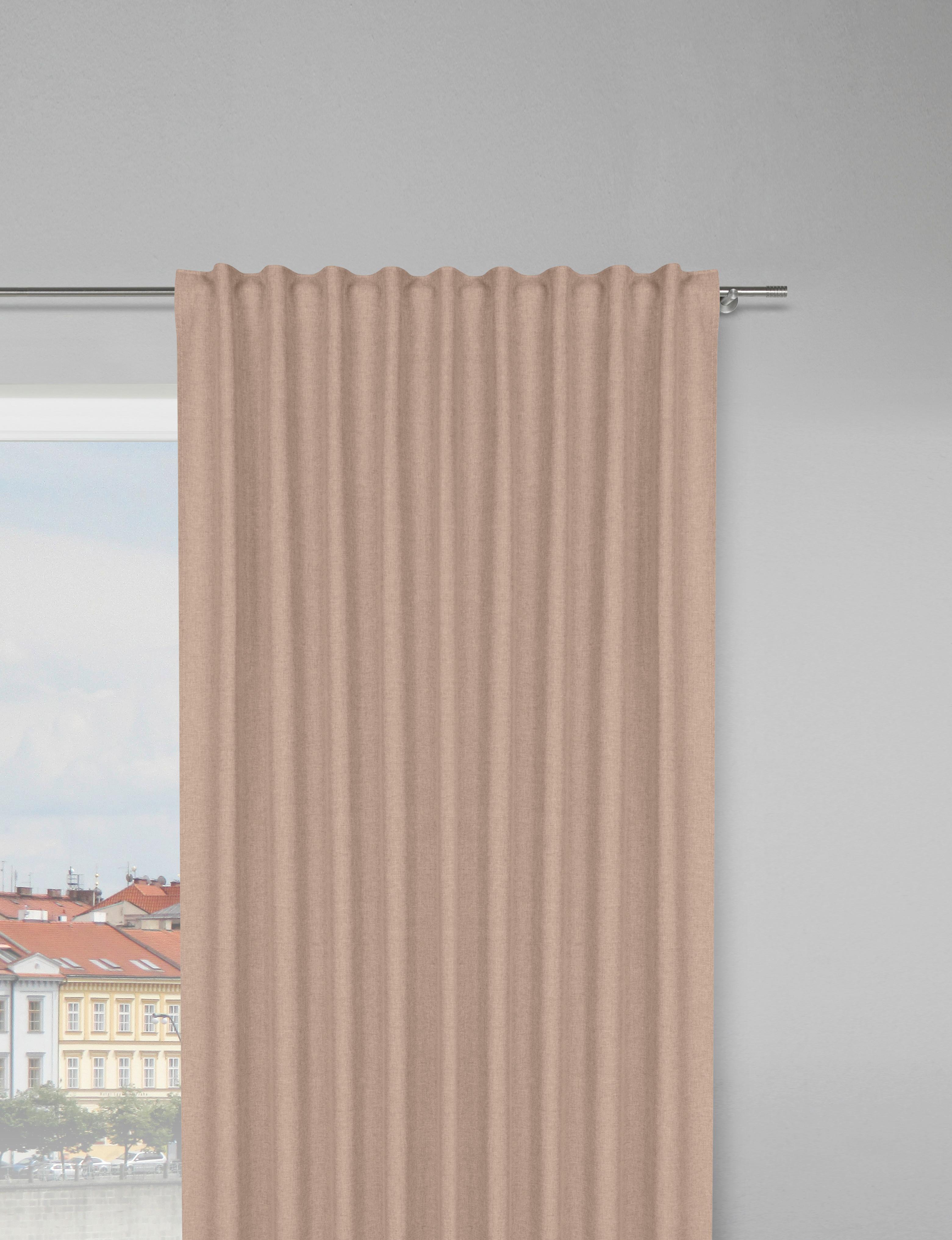 Hotový závěs Ulrich, 135/245cm, šedohnedá - šedohnědá, textil (135/245cm) - Modern Living
