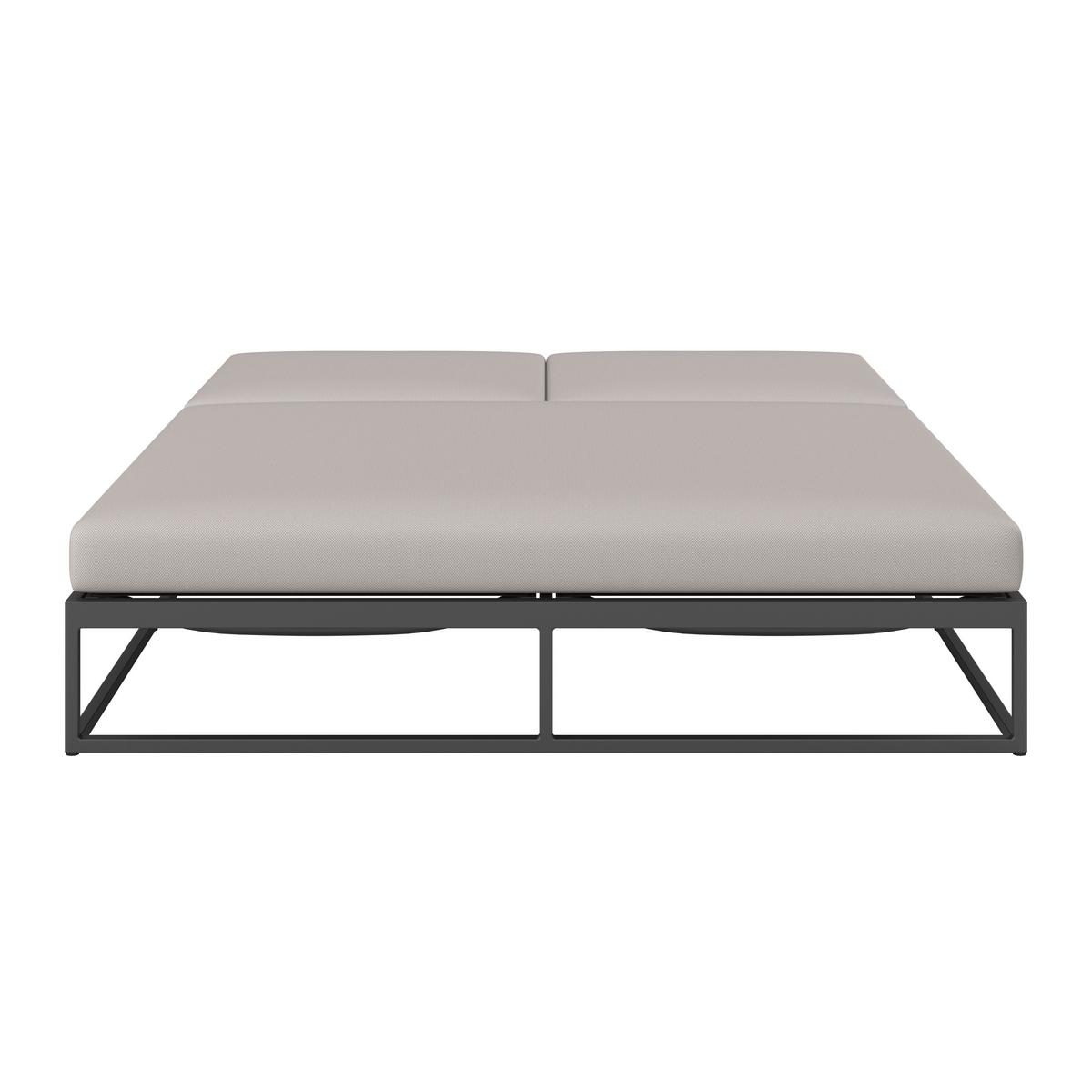 ZAHRADNÍ LEHÁTKO BERRY - světle šedá, Moderní, kov/textil (143/24/200cm) - Bessagi Garden