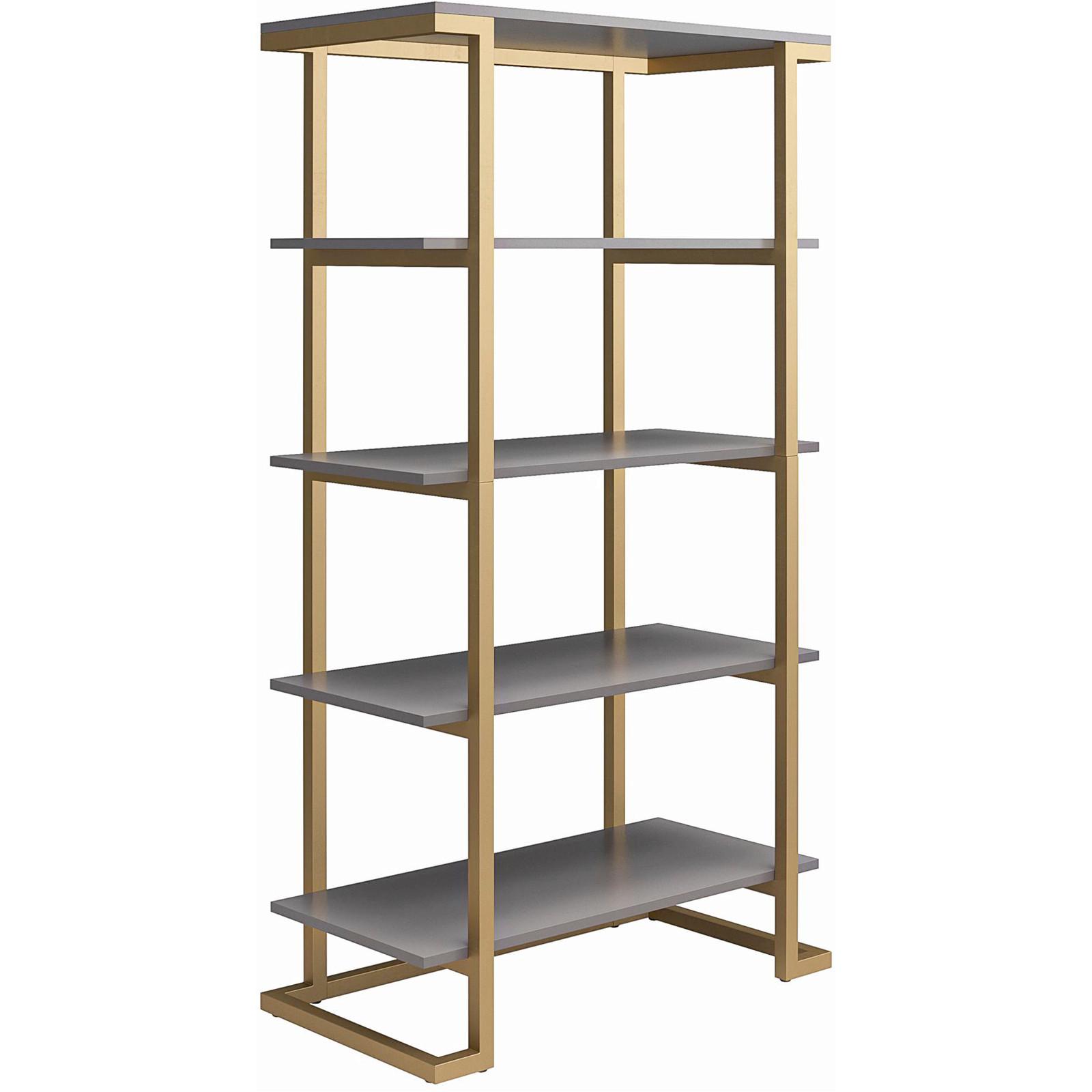 REGAL Camilla Graphitfarben B: 77cm - Messingfarben/Graphitfarben, Design, Holzwerkstoff/Metall (77/141/40cm) - MID.YOU