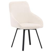 Stuhl-set Rosie Schwarz/beige B: 55 Cm - Beige/Schwarz, Design, Textil/Metall (55/88/60cm) - Livetastic