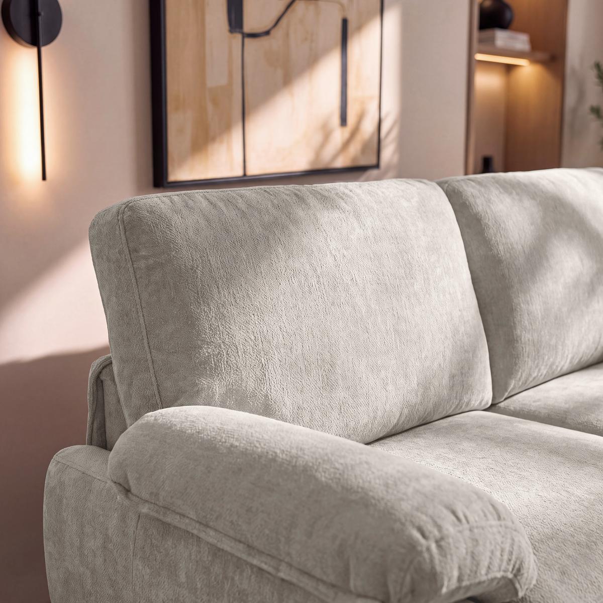 2-dielna súprava ALESSIA, sivá ženilka, max. 360 kg - čierna/sivá, Modern, drevo/textil (188/137cm) - Bessagi Home