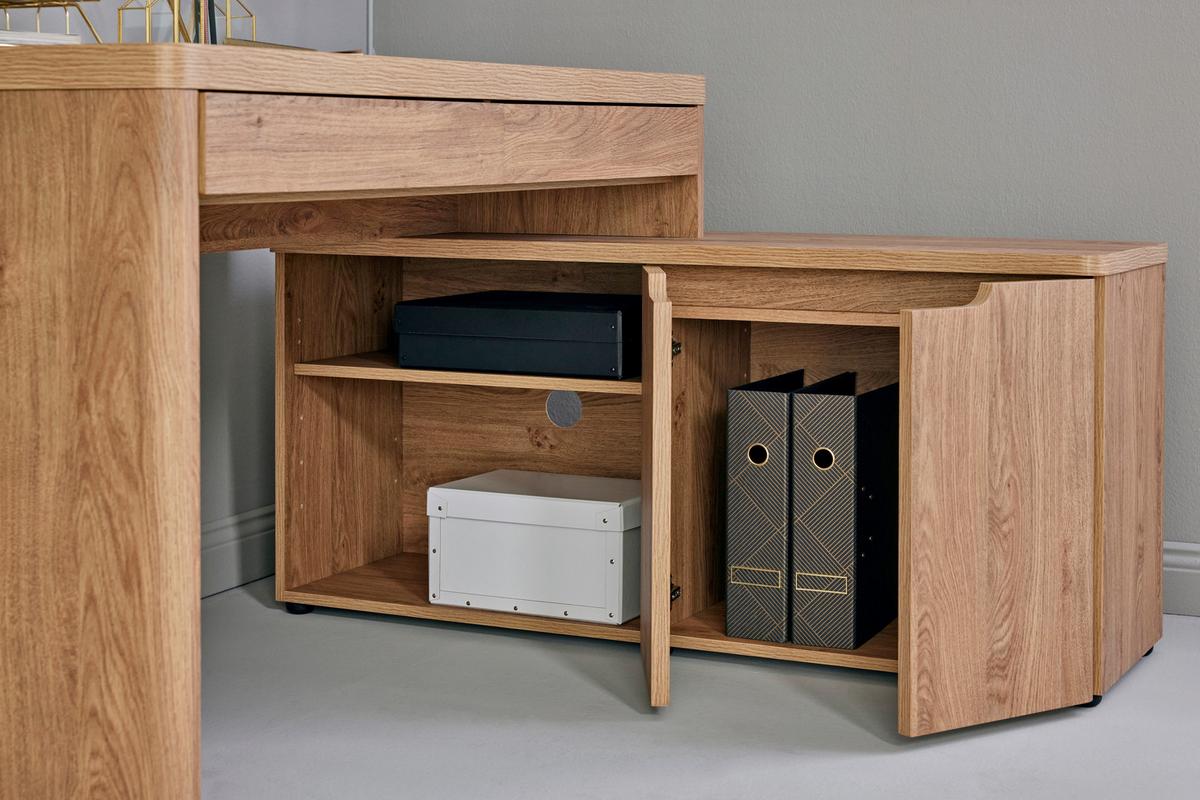 Eckschreibtisch Libre C 155 E* - Eichefarben, MODERN, Holzwerkstoff (140/118/76cm) - Livetastic