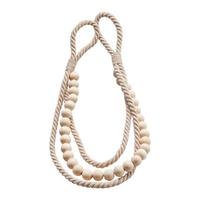 ŘASÍCÍ SPONA HOLZPERLE - béžová, Romantický / Rustikální, dřevo/textil (55cm) - Modern Living
