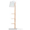 Stehlampe Holz Cambridge dimmbar Weiß/Braun - Weiß, Design, Holz/Metall (30/168/49cm) - It's about Romi