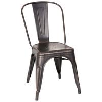 Stuhl Vantaggio Comfort Stapelbar Schwarz/Goldfarben - Goldfarben/Schwarz, Basics, Metall (44/84/54cm) - MID.YOU