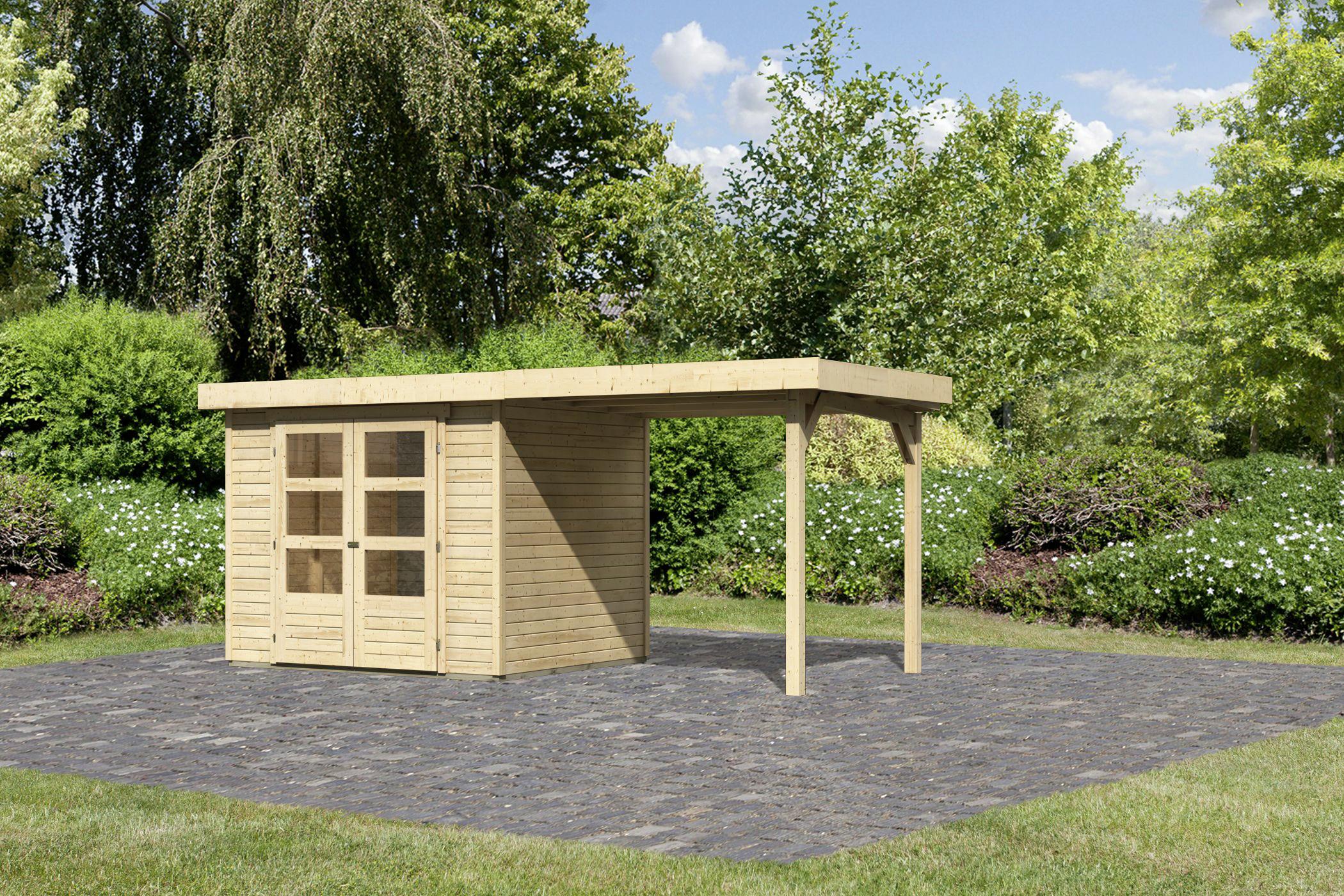 Gartenhaus 491x217x211 cm - Naturfarben, Basics, Holz (491/217/211cm) - Karibu