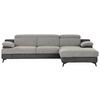 Ecksofa Titus Hellgrau/dunkelgrau - Dunkelgrau/Hellgrau, Design, Textil (291/80-98/178cm) - Livetastic