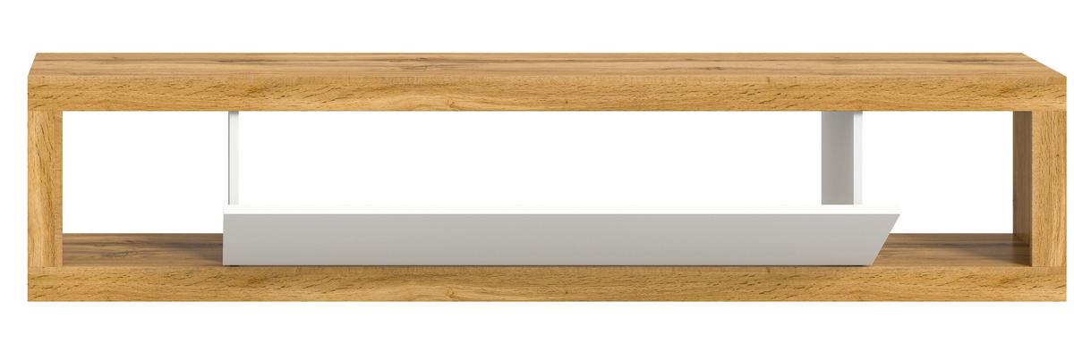 Lowboard Tango Weiß/eiche Dekor B:180cm - Eiche Wotan/Weiß, Design, Holzwerkstoff (180/39/30cm) - MID.YOU