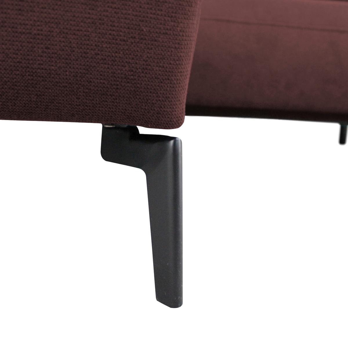 Ecksofa Prince Rot S: 163x240 cm - Rot/Schwarz, Design, Textil (163/240cm) - MID.YOU