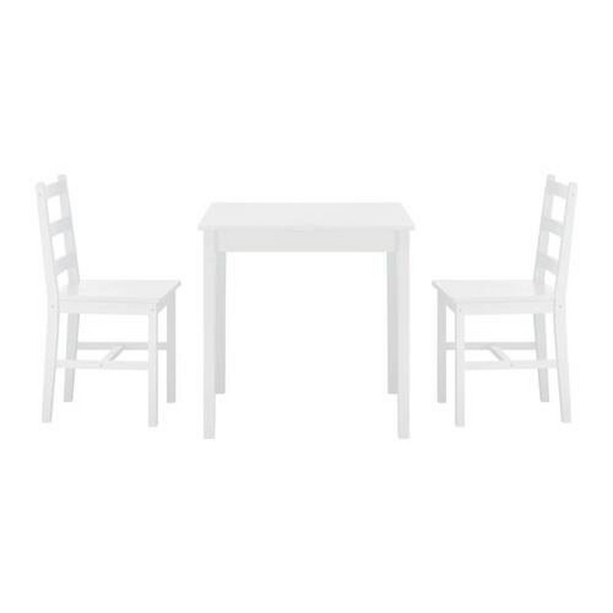 Jídelní set Matias bílá - bílá, Moderní, dřevo (75/75/73cm) - Bessagi Home