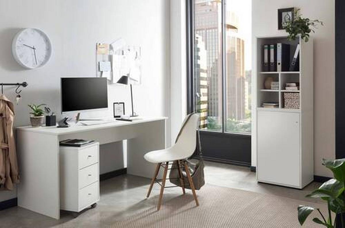 Rollcontainer 400 Rollcontainer - Weiß, MODERN, Holzwerkstoff/Kunststoff (32,6/59,7/39,1cm) - MID.YOU