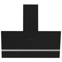 Dunstabzugshaube Respekta BxH: 89,5x74,5 cm - Schwarz, Trend, Glas/Metall (89,5/74,2-109,2/38,5cm) - Respekta
