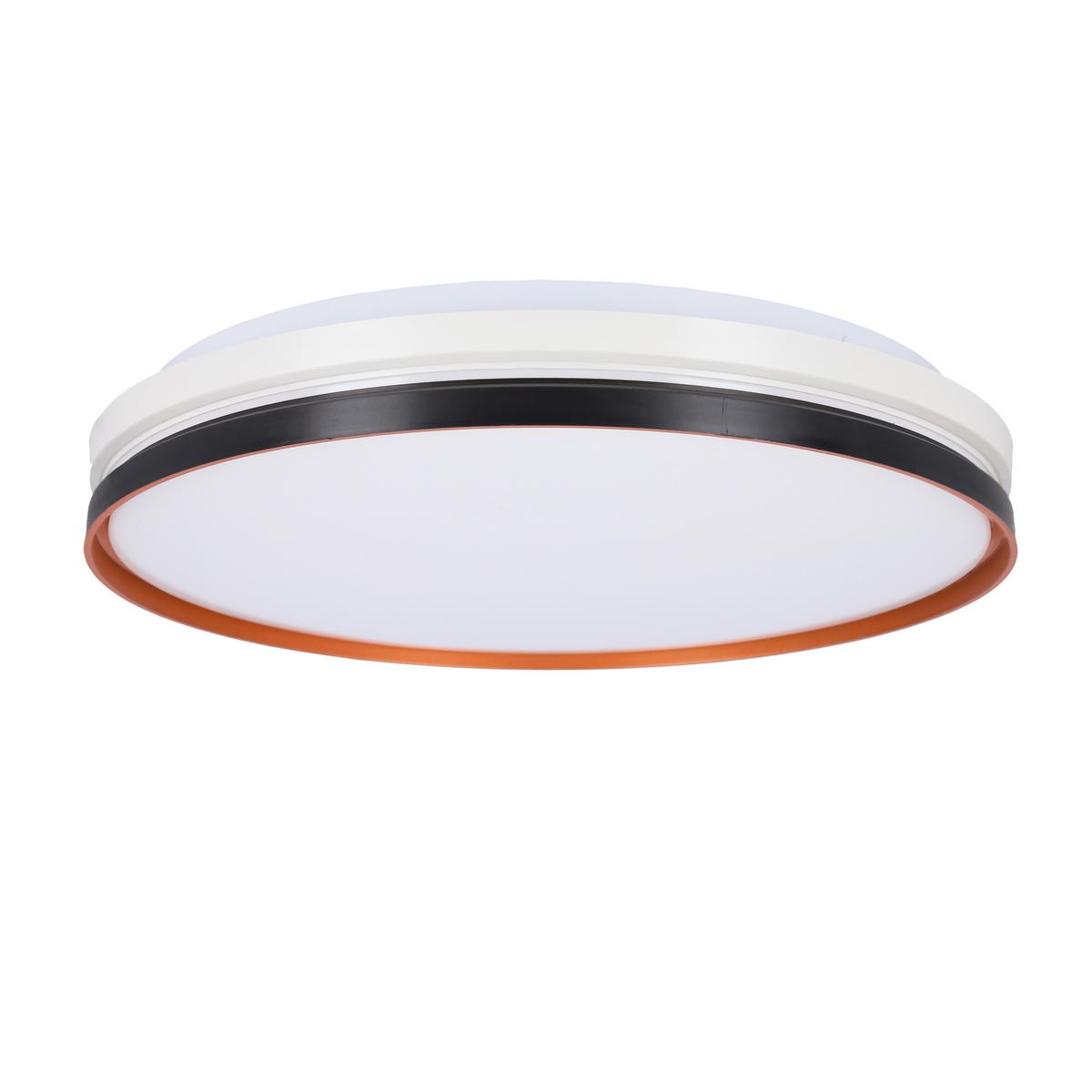 LED-Deckenleuchte Montana - Goldfarben/Schwarz, KONVENTIONELL, Kunststoff/Metall (40/40/7cm)