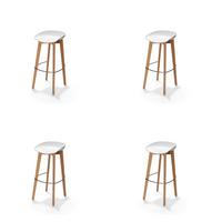 Barhocker-Set Keeve - Weiß, MODERN, Holz/Metall (47/119/53cm) - MID.YOU