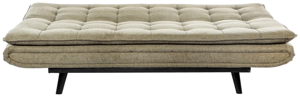 Rozkládací pohovka SUN, zelená, sklopná, max. 360 kg - černá/zelená, Moderní, dřevo/textil (190/83/93cm) - Mömax