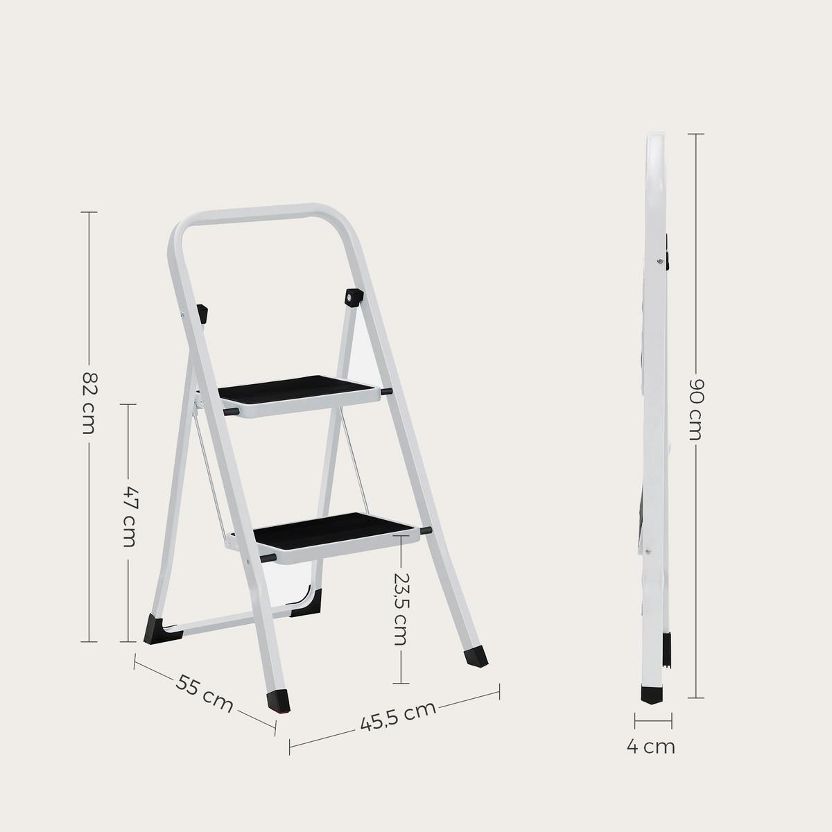 Klapptrittleiter B: 55 Cm - Basics, Kunststoff/Metall (55/82/46cm)