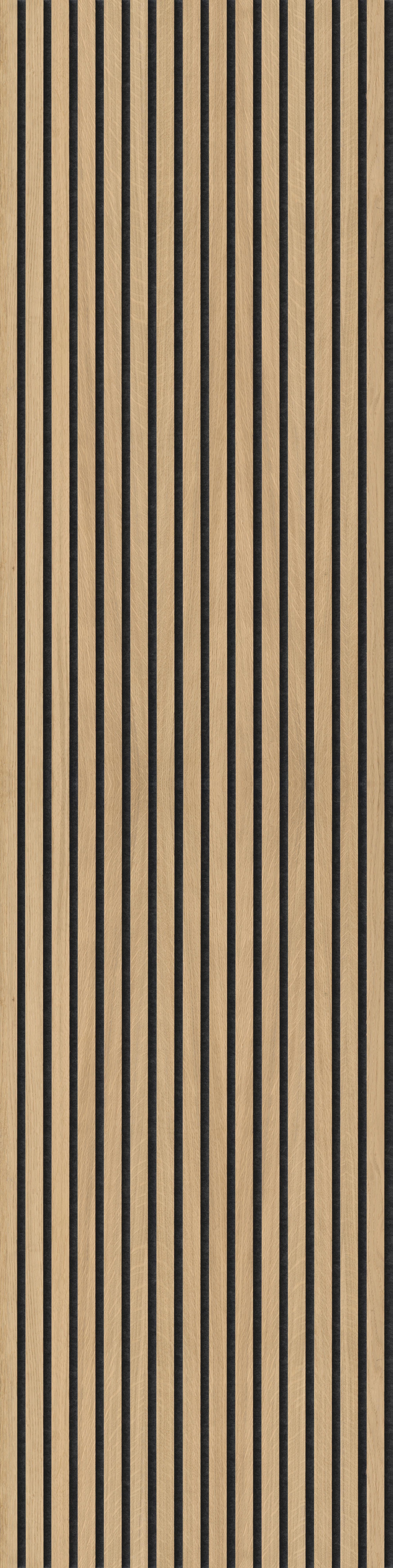 Akustikpaneel Eiche Hellbraun - Hellbraun, Basics, Holz/Kunststoff (60/250/2.1cm) - Novel