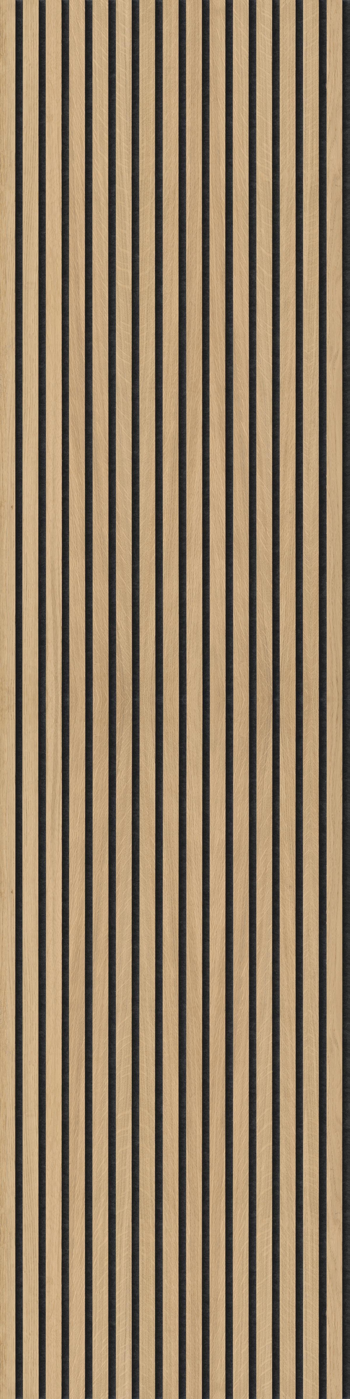 Akustikpaneel Eiche Hellbraun - Hellbraun, Basics, Holz/Kunststoff (60/250/2.1cm) - Novel
