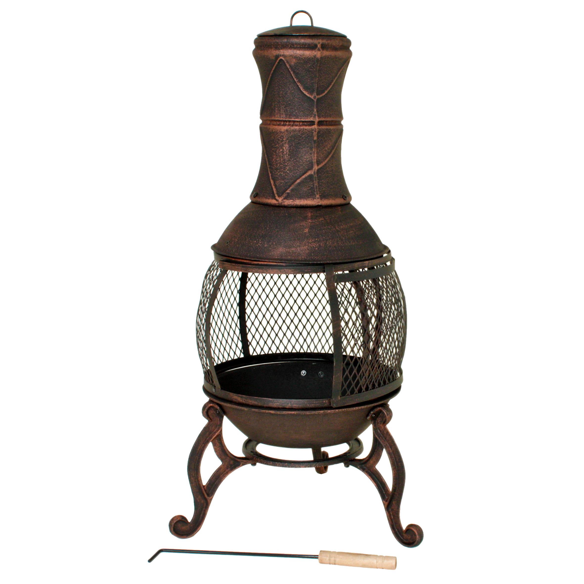 Terassenofen 39x89 cm - Rostfarben, LIFESTYLE, Metall (39/89cm)