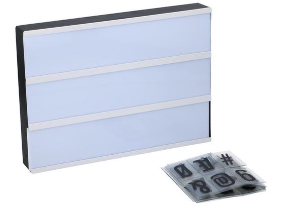 LED-Leuchtkasten Arta - Schwarz/Weiß, MODERN, Kunststoff (30/22/4,5cm) - Grundig LED-Leuchtkasten Arta - Schwarz/Weiß, MODERN, Kunststoff (30/22/4,5cm) - Grundig