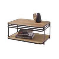 KONFERENČNÍ STOLEK BOMI - černá/barvy akácie, Konvenční, kov/dřevo (92/40/60cm)