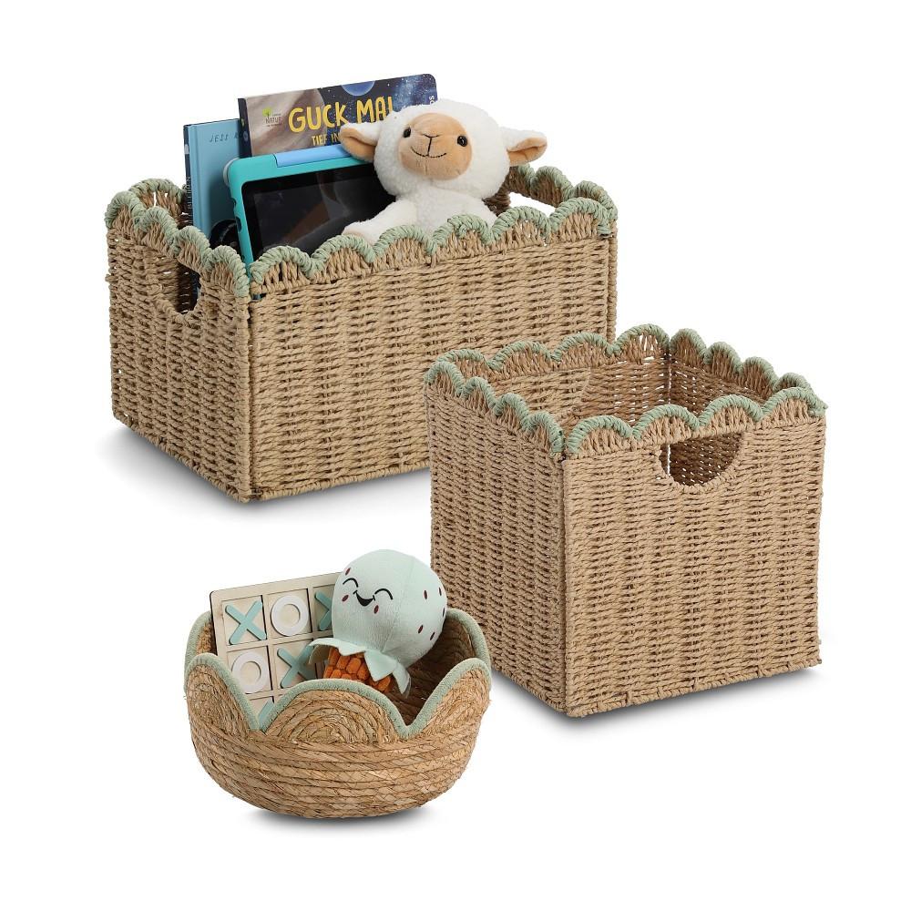 KORBSET Papier, BxHxT: ca. 40x30x30 cm - Naturfarben, Basics, Papier (40/30/30cm) - Zeller Present