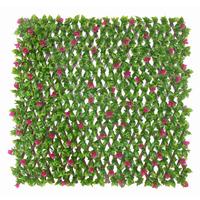 Sichtschutzhecke Elroy - Pink/Walnussfarben, KONVENTIONELL, Kunststoff (200/100cm) - Luca Bessoni