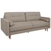 Schlafsofa Noret Beige B: 222 cm - Beige/Eiche Wotan, KONVENTIONELL, Textil (222/93/99cm) - MID.YOU
