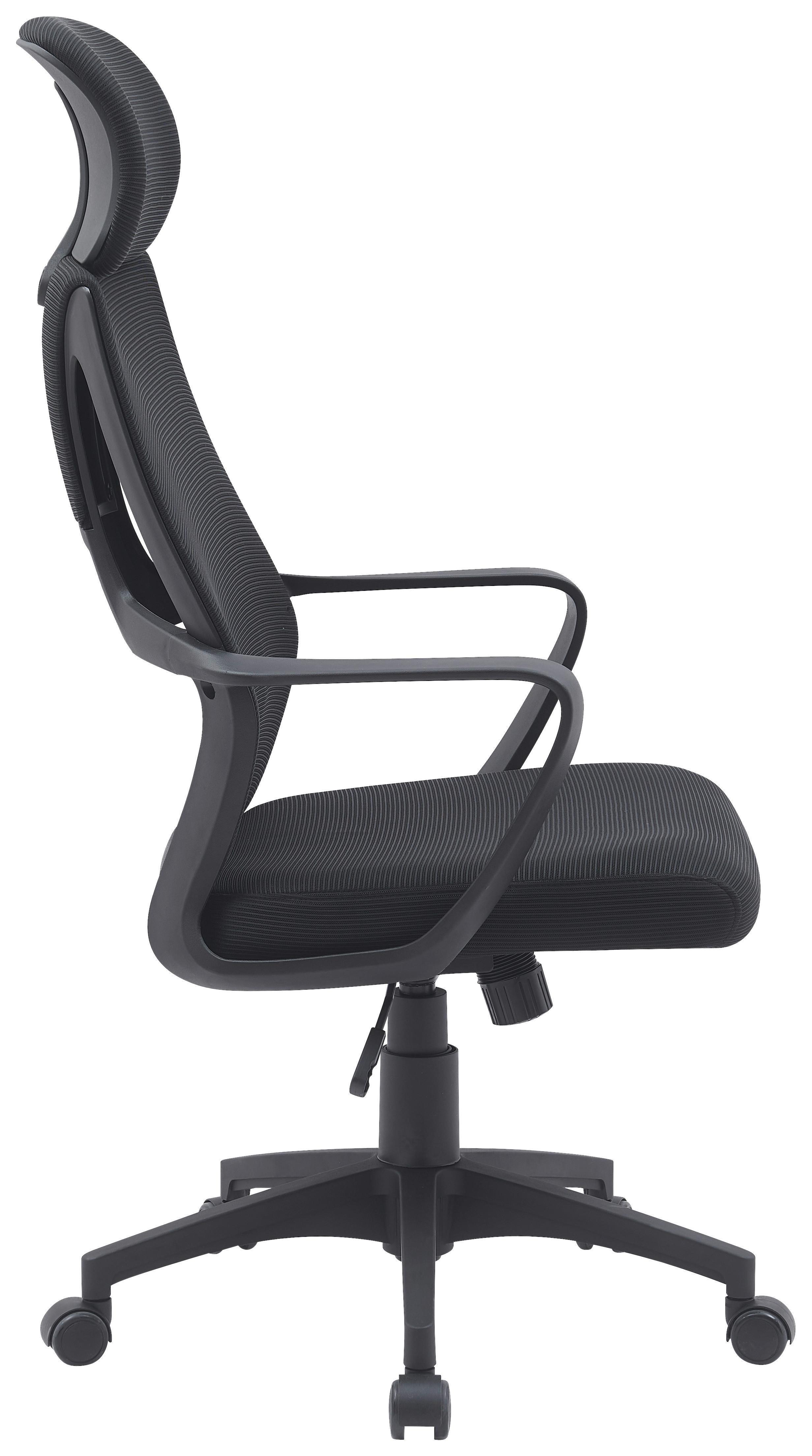 Drehstuhl Boston 1 - Schwarz/Weiß, Trend, Holz/Kunststoff (60/114-124/62cm) - MID.YOU