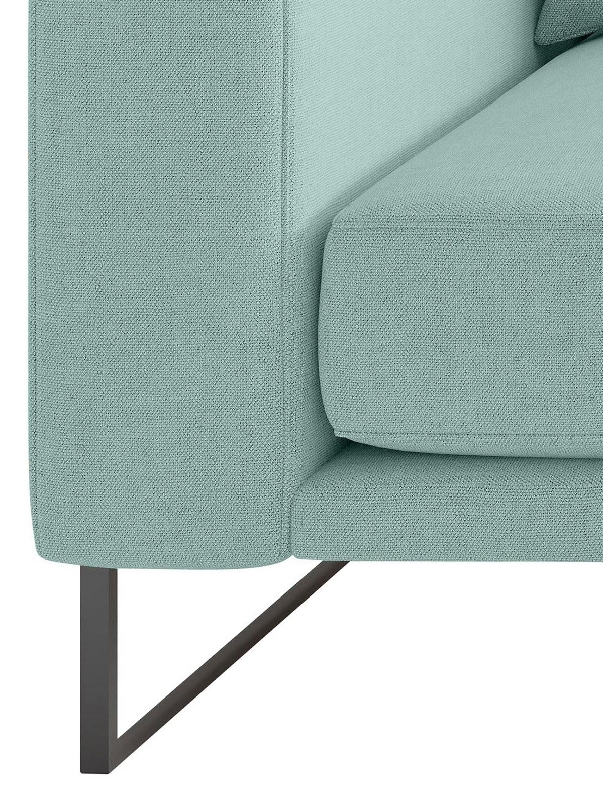 Bigsofa Natalia Türkis S: 283x150 cm - Türkis/Schwarz, Design, Textil (283/150cm) - Livetastic