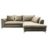 Eckschlafsofa Bello Beige Mit Schlaffunktion Ottomane Rechts - Beige/Schwarz, Design, Textil (277/187cm) - Livetastic