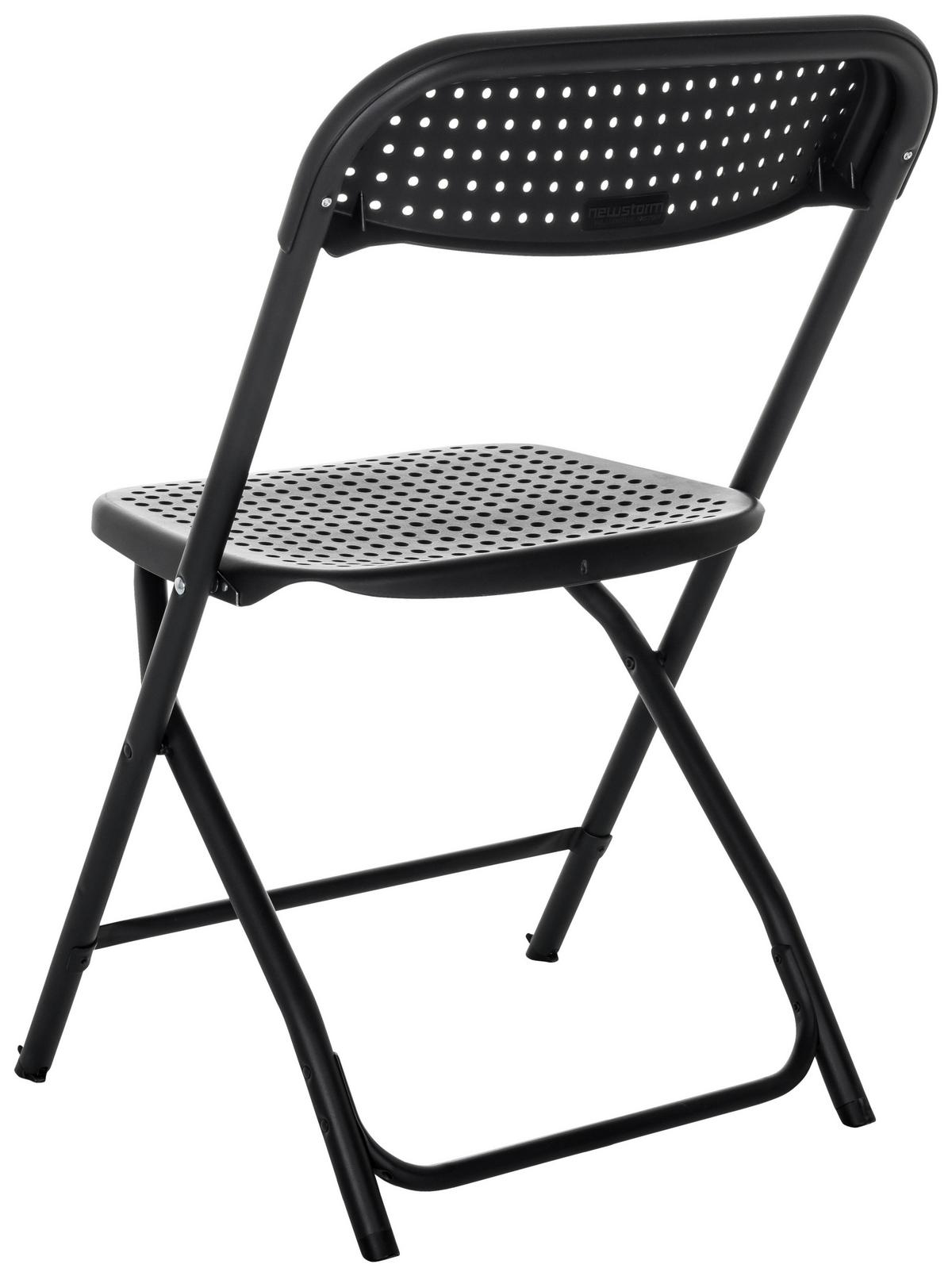 Klappstuhl Tudela Xxl Pro - Schwarz, Basics, Kunststoff (51/80/52cm) - MID.YOU
