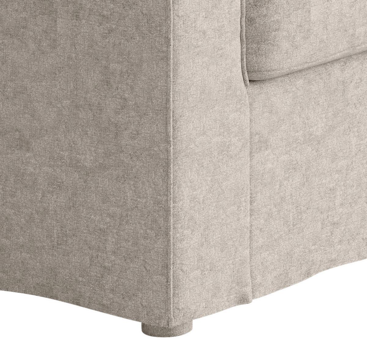 Ohrensessel Madonna Creme B: 88 Cm - Edelstahlfarben/Creme, Design, Textil (88/105/90cm) - Livetastic