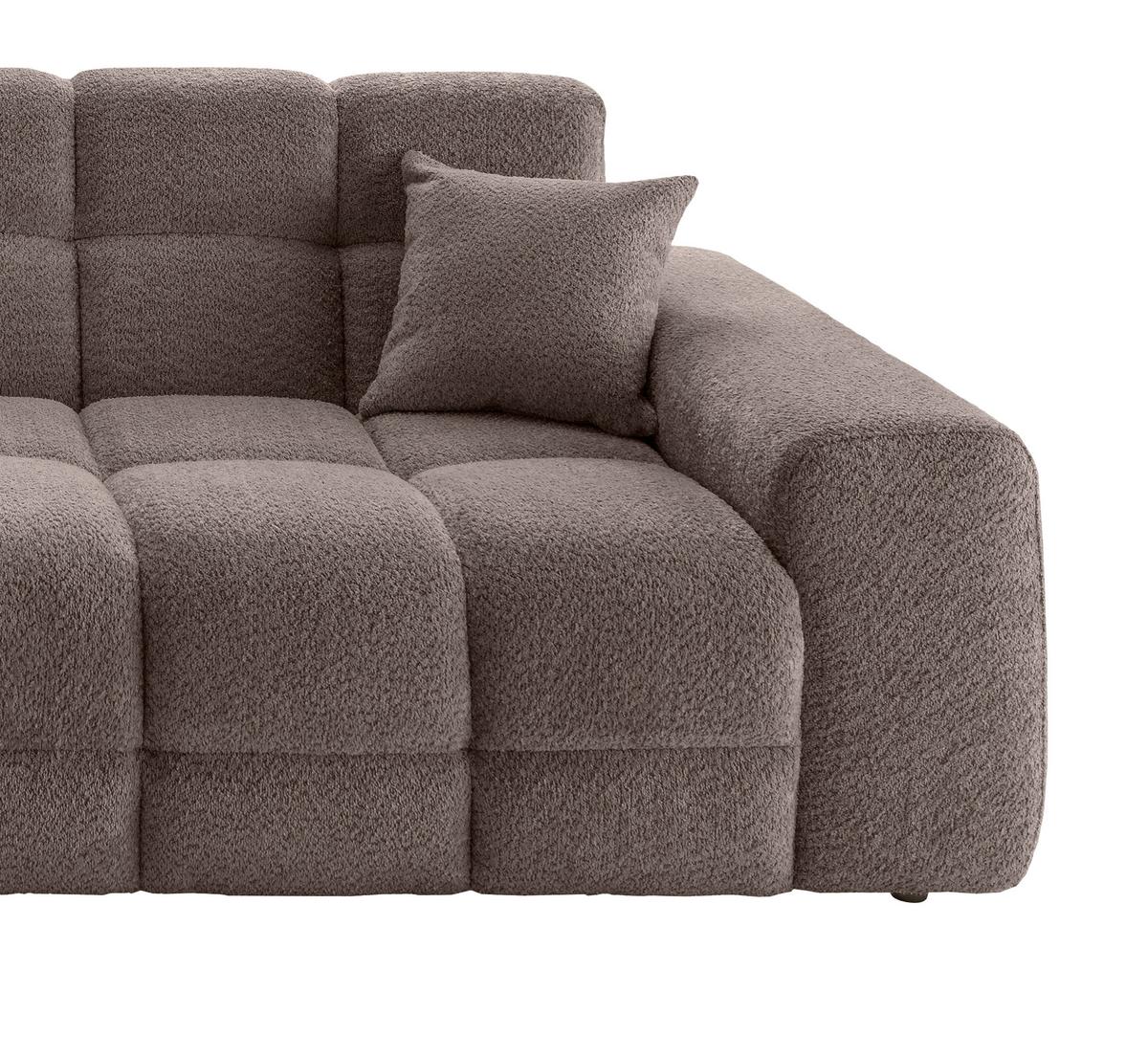 Viersitzer-Sofa Bosco, Taupe B: 300 cm - Taupe/Schwarz, MODERN, Textil (300/87/120cm) - Livetastic