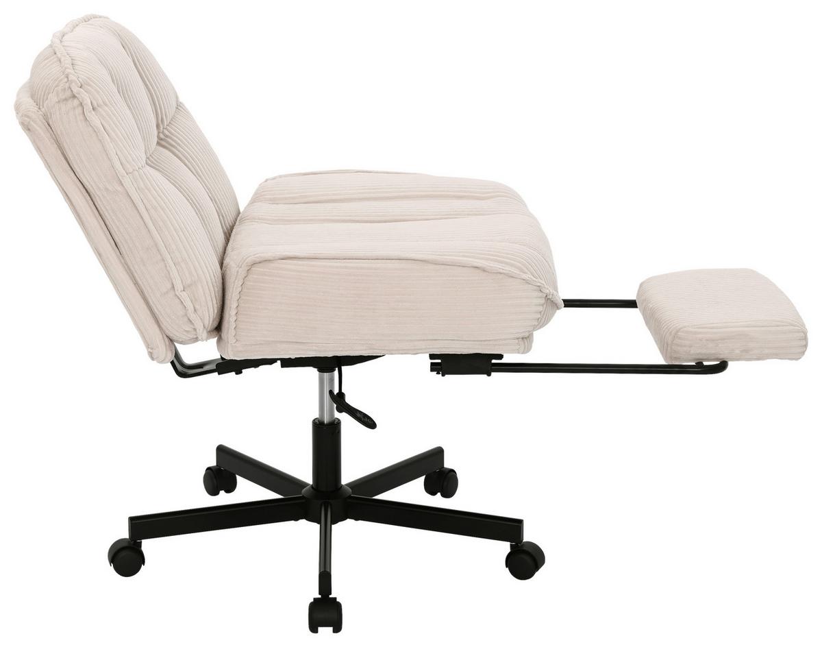Drehstuhl Ahrhus Beige B: 67 cm - Beige/Schwarz, MODERN, Holz/Kunststoff (67/84.5-92.5/73,5cm) - Livetastic